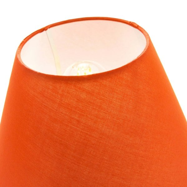 10 Inch Vivid Orange Cotton Coolie Shade for Table Lamp or Pendant Image 4