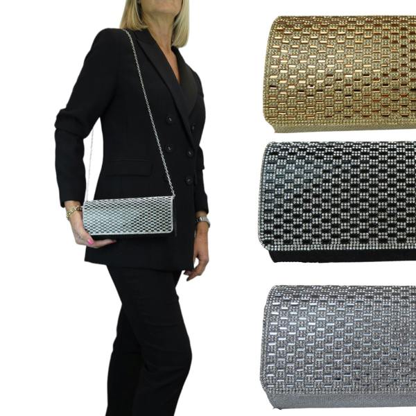 Paulo Due Diamante Tube Clutch Bag