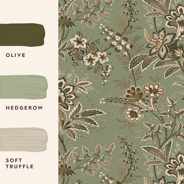 Laura Ashley Marlbrook Sage Green Wallpaper