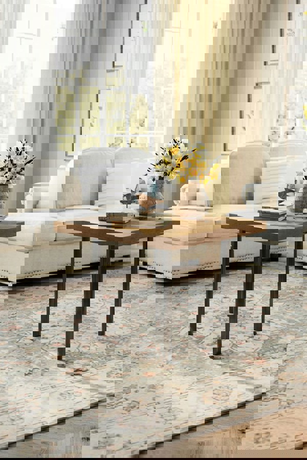 Living and Home 50cm/19.69 inch 4Pcs Black Round Metal Table Legs Furniture Replacement Legs for Coffee Table, Dressing Table