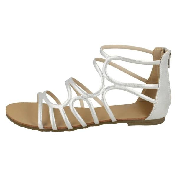 Spot On Ladies Spot On Flat Strappy Sandals F00053
