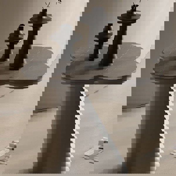 Lorna Side Table, Stainless Steel & Sintered Stone-Rit Concept-Rit Concept