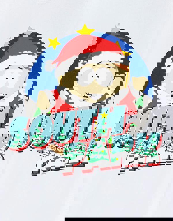 South Park Mens White Cartman Santa Short Sleeved T-Shirt