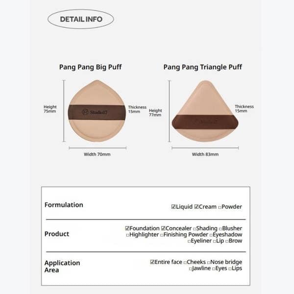 STUDIO17 Pang Pang Triangle Puff (1pc)