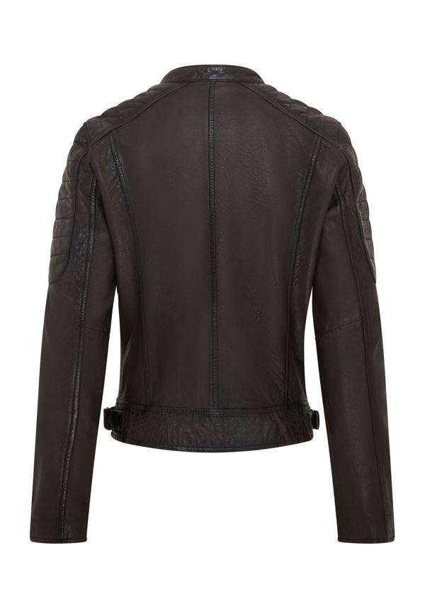 Infinity Leather Womens Retro Quilted Leather Biker Jacket - Horten