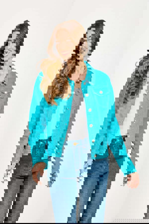 Mudflower Coloured Denim Jacket