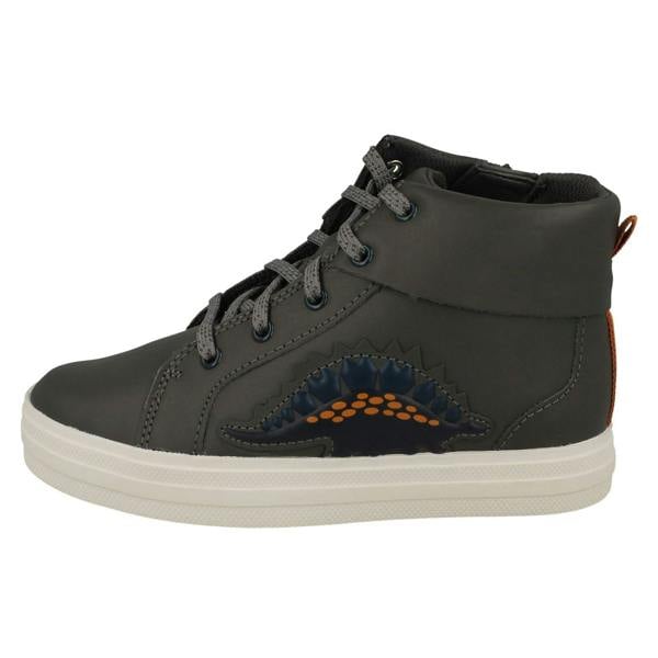 Clarks Childrens Clarks Animal Detailed Lace Up Ankle Boots Nova City