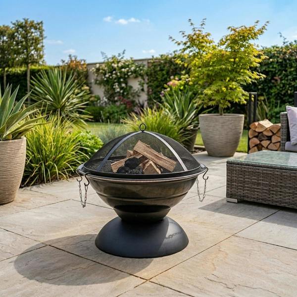 Garden Greatness Lustre Modern Enamelled Steel Firepit