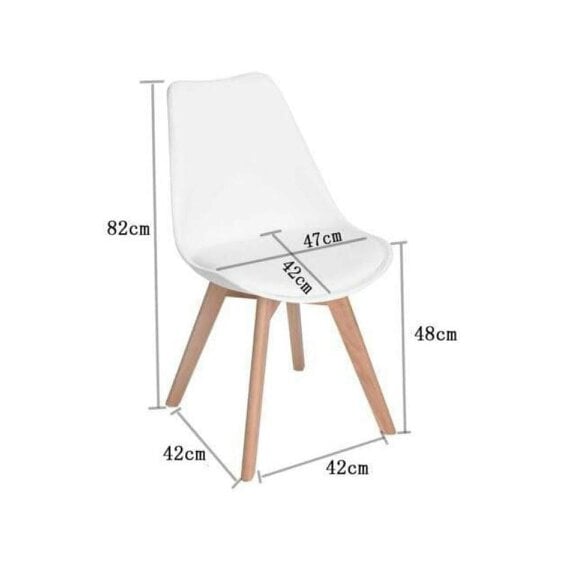 Kosy Koala Dining Table Set Grey Table with 4 White Plastic Chairs Dining Room Furniture