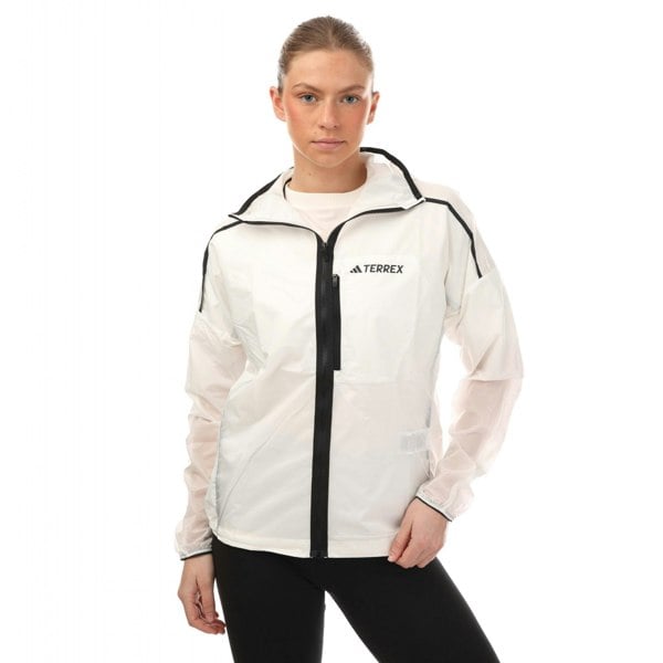 Adidas Womens Terrex Trail Waterproof Jacket - White