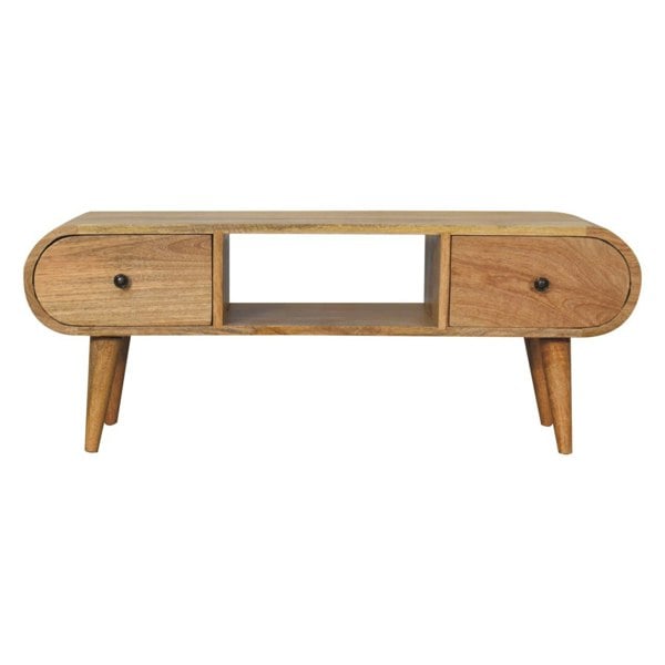 Artisan Furniture Oak-ish Circular TV Unit