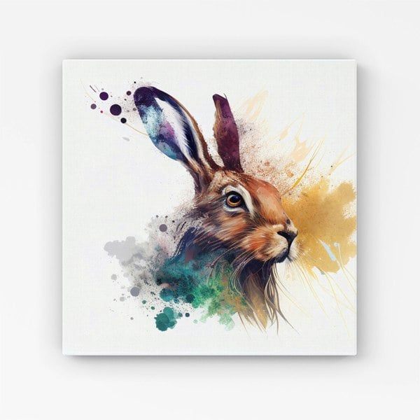 Warren Reed Hare Close Up Splashart Canvas