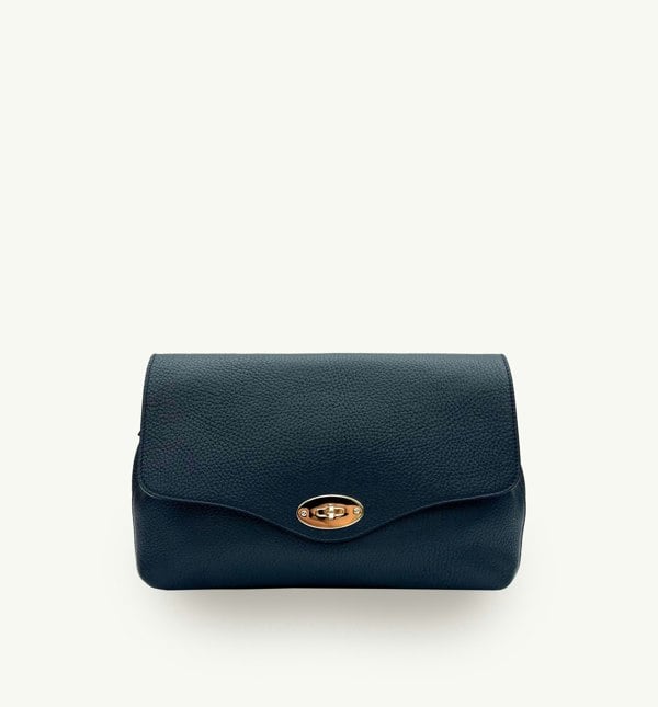 The Maddie Maxi Leather Bag - Navy