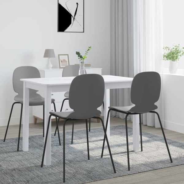 Berkfield Dining Table White 114x71x75 cm Solid Rubber Wood