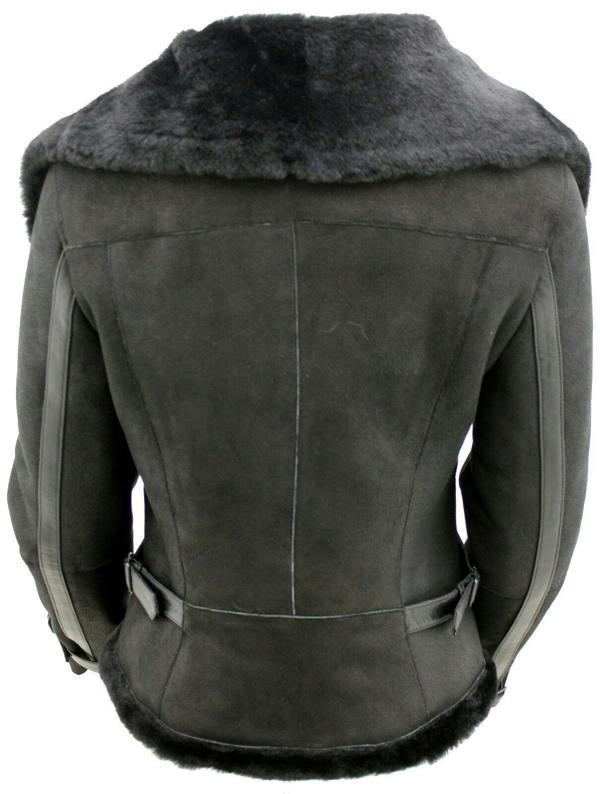 Infinity Leather Womens Merino Sheepskin Aviator Leather Jacket-Asmara