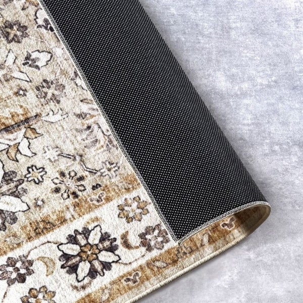 Shortpile Rug Cream & Gold Saveh – Oriental Design