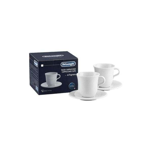 De’Longhi De'Longhi DLSC309 Porcelain Cappuccino Cups Twin Pack 270ml White