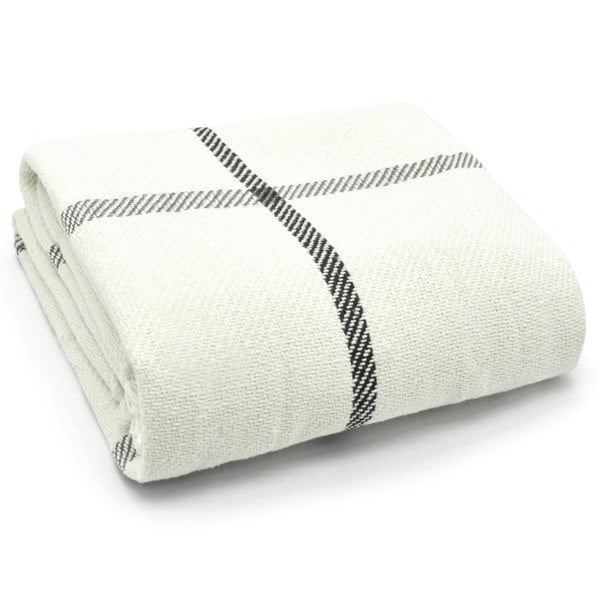 Velosso Check Cotton Tassel Throw - 127cm x 152cm