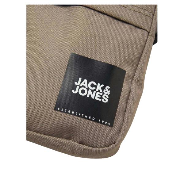 Jack And Jones Mens Logo Crossbody Bag - Beige - 