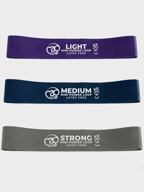 Yoga Mad Mini Power Loop Resistance Band - 3 Pack (Latex Free)
