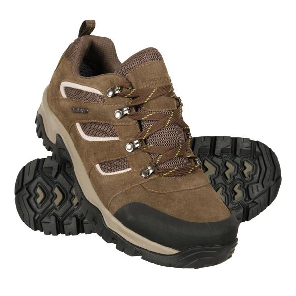 Mountain Warehouse Mens Voyage Suede Waterproof Walking Shoes - Brown - 