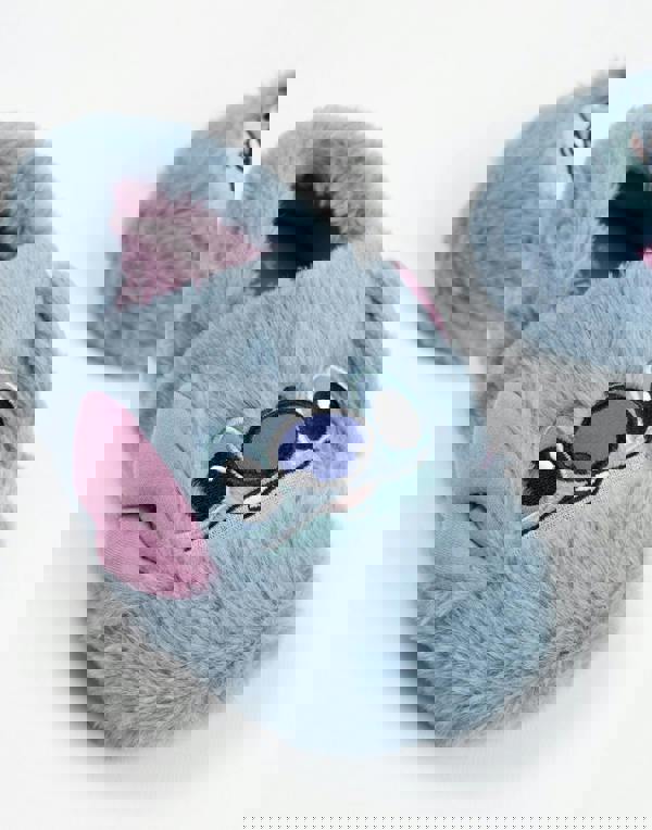 Lilo & Stitch Girls Blue Character Face Slip On Loafer Slippers