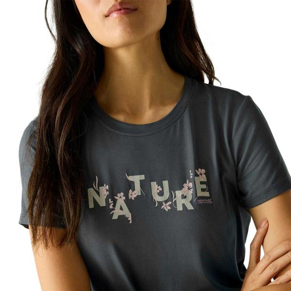Regatta Womens/Ladies Fingal Graphic Print Walking T-Shirt - Dark Storm - 