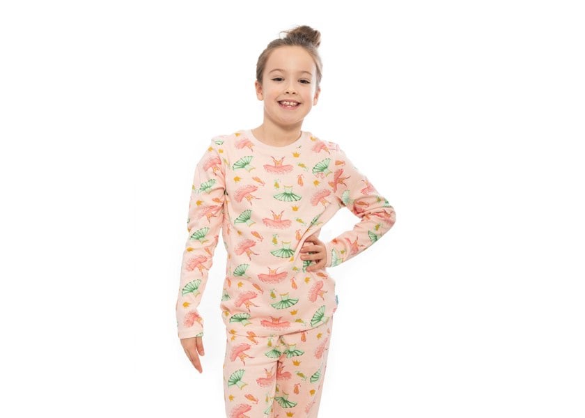 Luca and Rosa Girls pull on pyjamas - ballet print