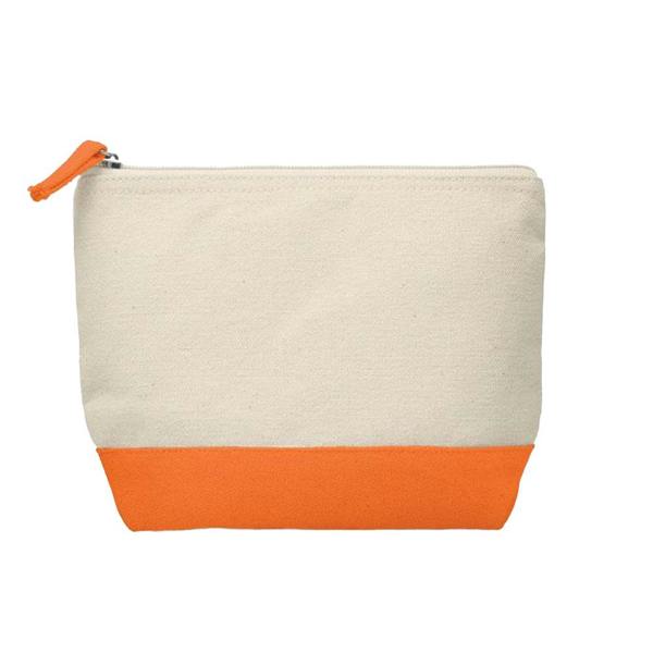 MidOcean Kleuren Cotton Cosmetic Bag - Orange/Beige