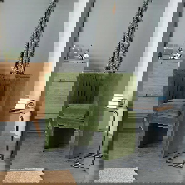 Edwick Armchair, Green Velvet-Weilai Concept-Weilai Concept