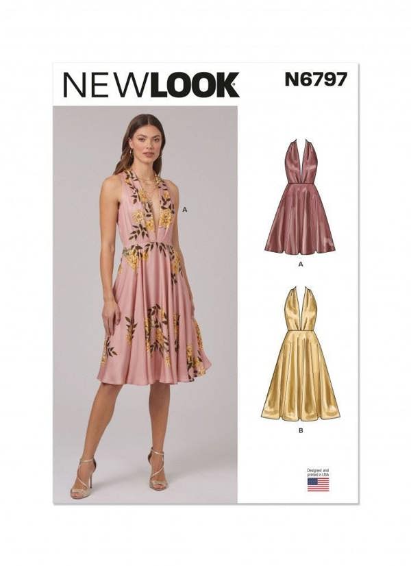 New Look Sewing Pattern 6797, Dresses for Women, A (8-10-12-14-16-18) - Intermediate