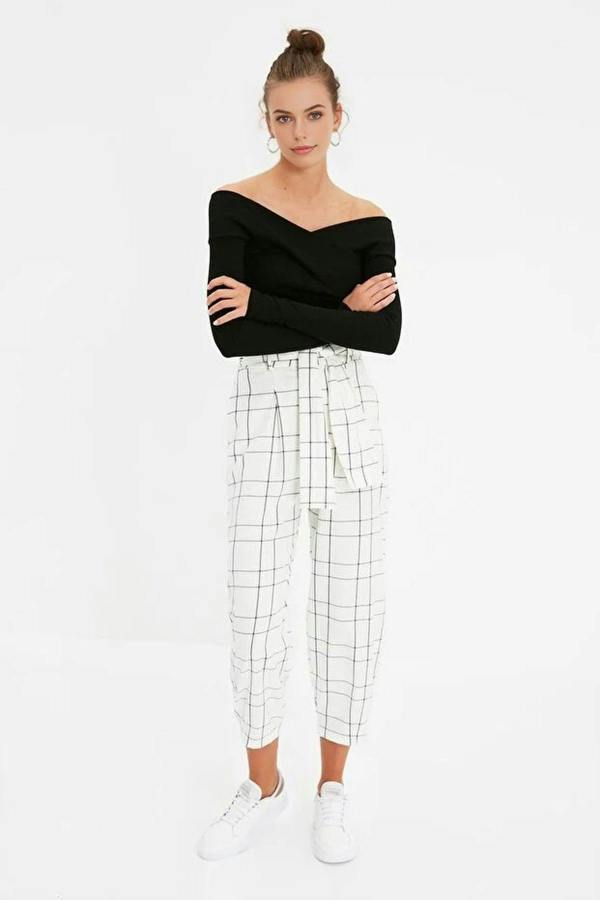 WOVCOR Carmen Collar Ribbed Knit Bodysuit