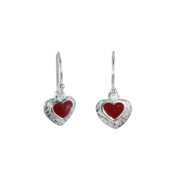 Red Love Heart Earrings - Reeves & Reeves