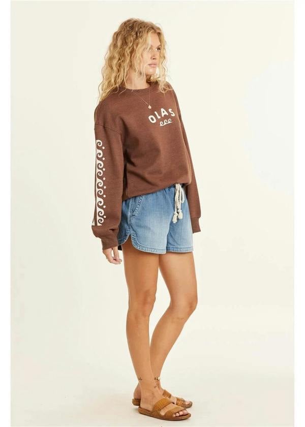 Sisstrevolution Lucia Long Sleeve Fleece Crew