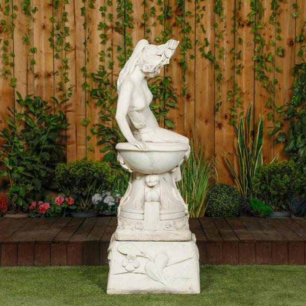 Giant Greek Bathing Lady With Flowers  (NO PLINTHS) 