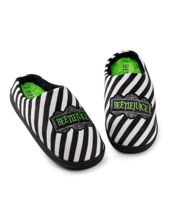 Beetlejuice Unisex Black Logo Mule Slippers
