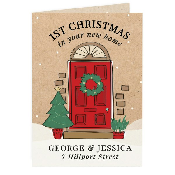 Personalised Memento Company Personalised 1st Christmas In Your New Home Card