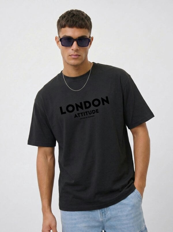 London Attitude Japanese Inspired Premium Organic Cotton Relaxed Fit T-Shirt