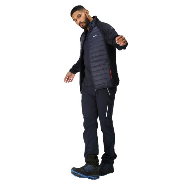 Regatta Mens Clumber IV Hybrid Jacket - Navy/Danger Red - 