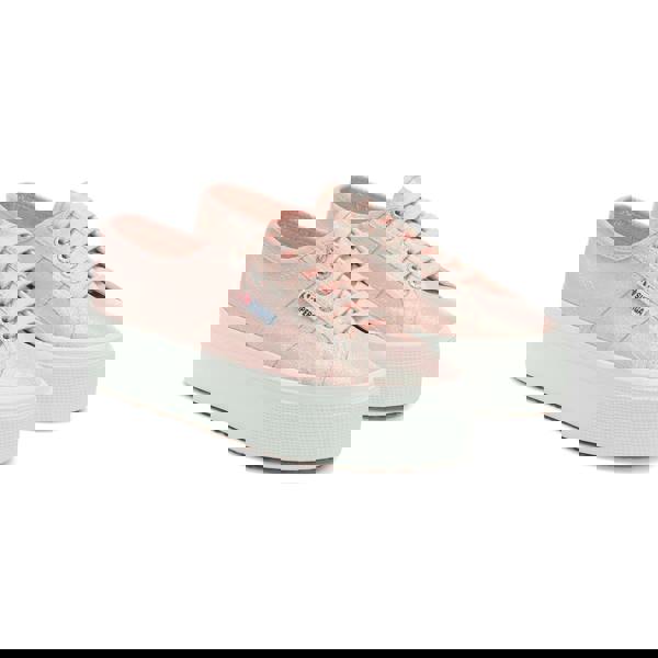 Superga Womens/Ladies 2790 Lamew Lace Up Trainers - Pink Ish Iridescent - 