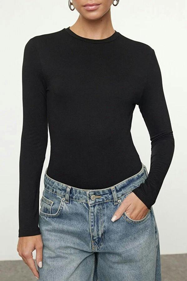 WOVCOR Crew Neck Knit Bodysuit