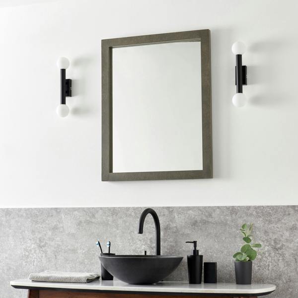 Pagazzi Lighting Toronto Matt Black IP44 2 Light Wall Light
