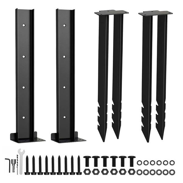 Traderight Heavy Duty Garden Metal Fence Post Repair Stake Anchor Ground Spike