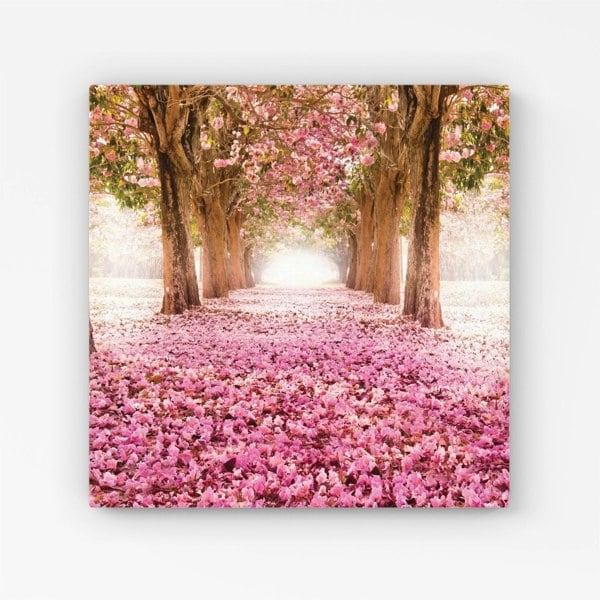 Warren Reed Pink Flower Tree Tunnel Canvas