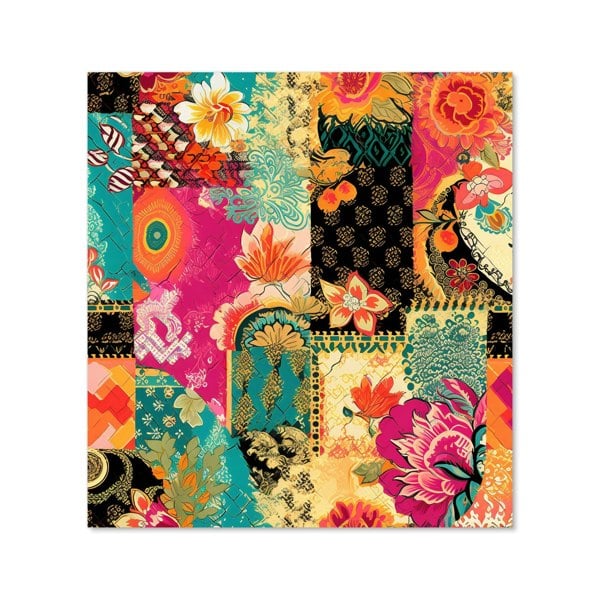 Warren Reed - Designer Patchwork Mixed Textiles Kitchen Splashback