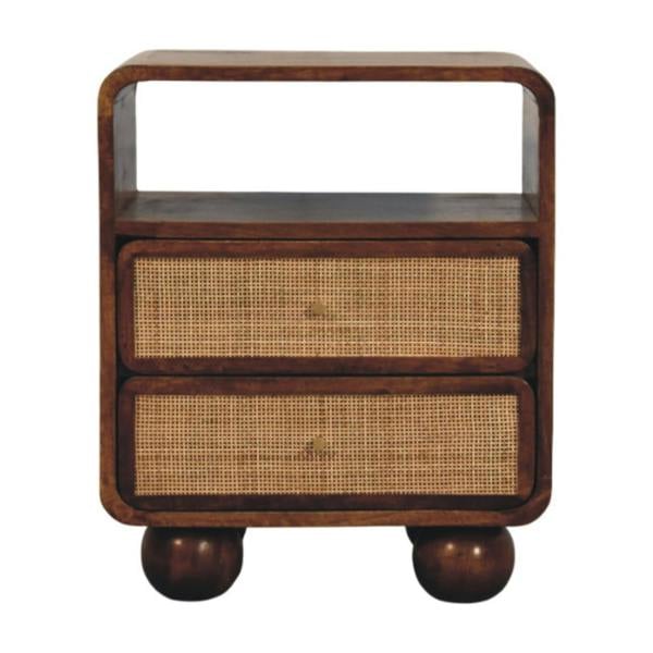 Artisan Furniture Solid Wood Larissa 2 Drawer Chestnut Nightstand