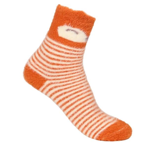 Trespass Childrens/Kids Cosy Animal Face Socks - Orange - 