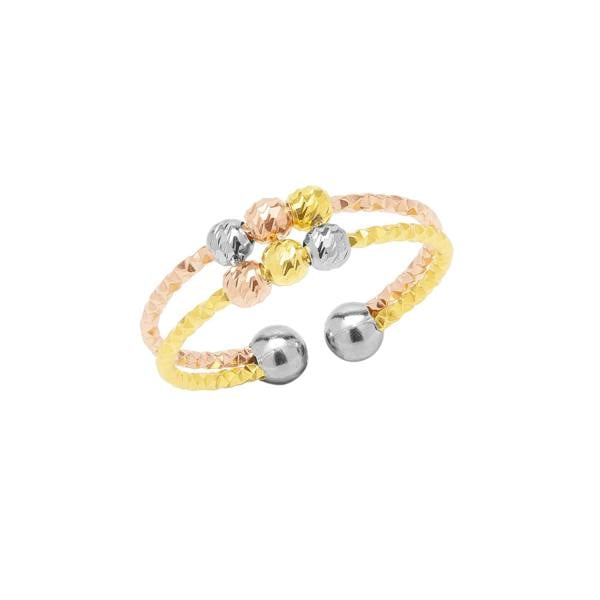 Spero London Sterling Silver Dorissa Double Layer Mix Color Ring