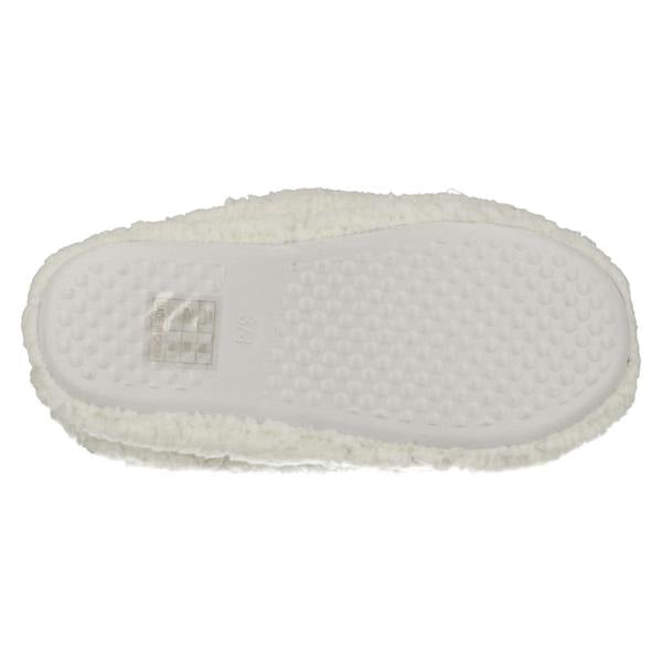 Eaze Ladies Eaze Fluffy Pom Pom Front Slippers