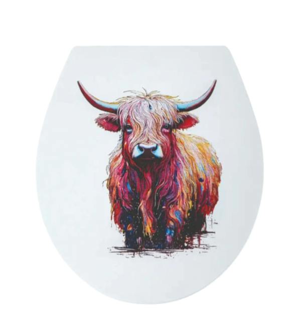Blue Canyon Hamish the Highland Cow Soft Close Toilet Seat